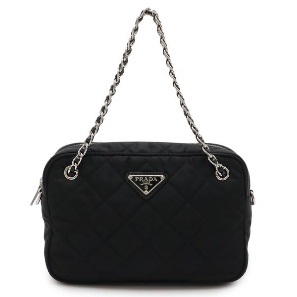 PRADA プラダ TESSUTO IMPUNTU キルティング ショルダーバッグ ナイロン レザー...