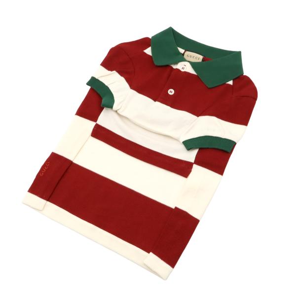 GUCCI グッチ ビッグストライプ ボーダー ストロベリーパッチ ドッグウェア ペット用品 服 犬...