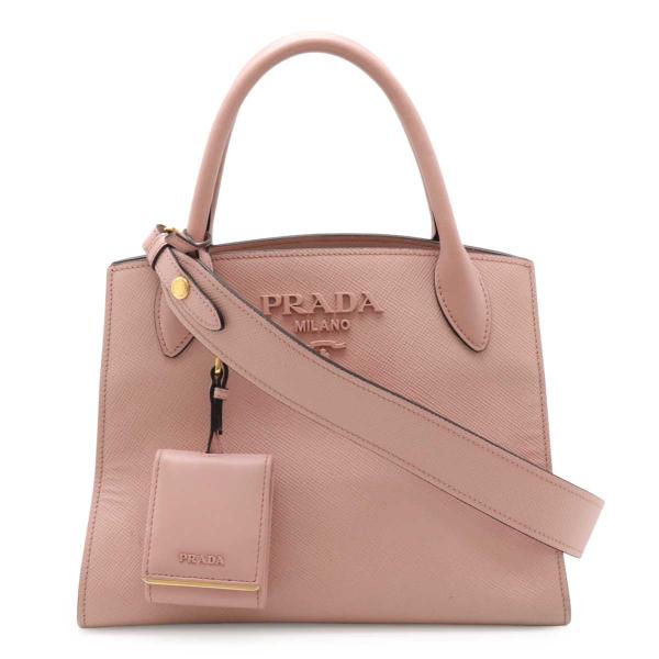 PRADA プラダ モノクローム スモールバッグ ハンドバッグ 2WAY ショルダーバッグ サフィア...