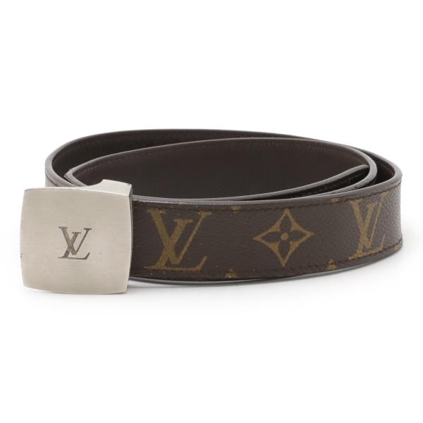 LOUIS VUITTON ルイ ヴィトン モノグラム サンチュール LV カット ベルト メンズ ...