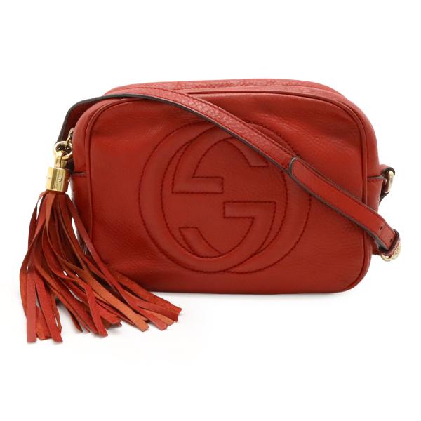 GUCCI グッチ ソーホー スモールディスコ タッセル フリンジ ショルダーバッグ ポシェット 斜...