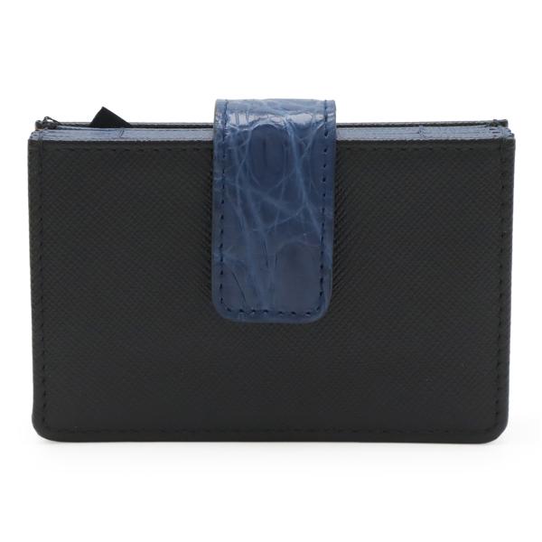 PRADA プラダ カードケース カードホルダー 名刺入れ アコーディオン サフィアーノレザー クロ...