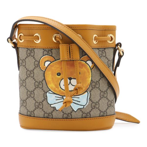 GUCCI グッチ オフィディア KAI×GUCCI GGスプリーム ミニ バケットバッグ ショルダ...