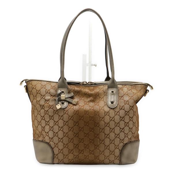 GUCCI グッチ GGキャンバス ハートビット ショルダーバッグ トートバッグ レザー ラメ入り ...