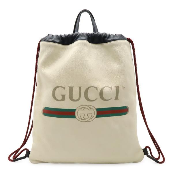 GUCCI グッチ グッチプリント ドローストリング バックパック リュックサック 2WAY トート...
