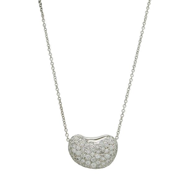 TIFFANY&amp;Co. ティファニー エルサ ペレッティ ビーン デザイン ペンダント パヴェダイヤ...