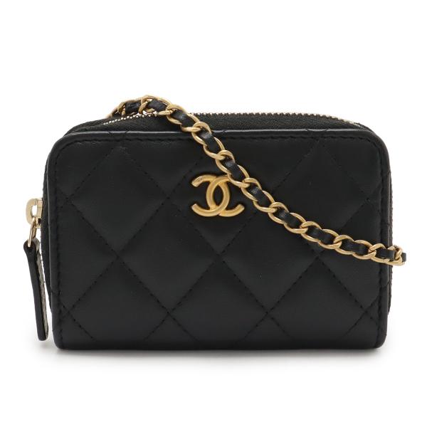 CHANEL シャネル パールクラッシュ マトラッセ ミニチェーンウォレット コインケース 小銭入れ...