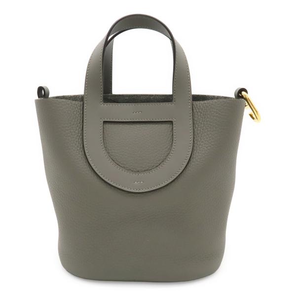 HERMES エルメス イン ザ ループ 18 ハンドバッグ トリヨンクレマンス レザー グリメイヤ...