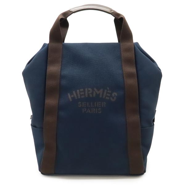 HERMES エルメス グルーム サック ド パンサージュ バッグパック リュックサック キャンバス...