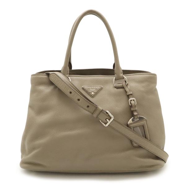 PRADA プラダ トライアングルロゴ ハンドバッグ トート 2WAY ショルダーバッグ レザー A...
