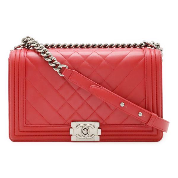 CHANEL シャネル ボーイシャネル マトラッセ ココマーク チェーンショルダー ショルダーバッグ...