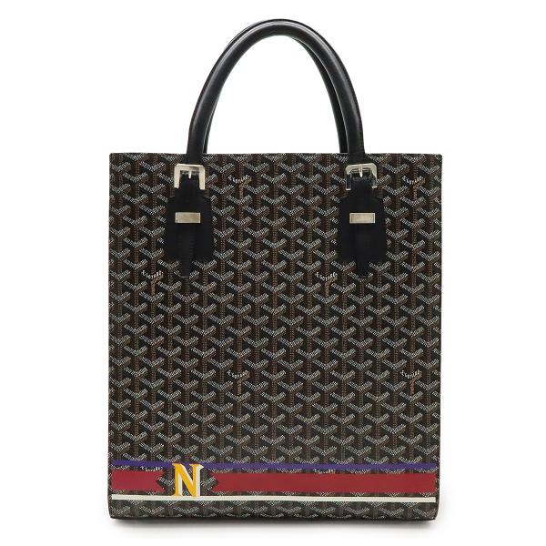 GOYARD ゴヤール コモールGM ペイント ハンドバッグ トートバッグ ヘリンボーン柄 PVC ...