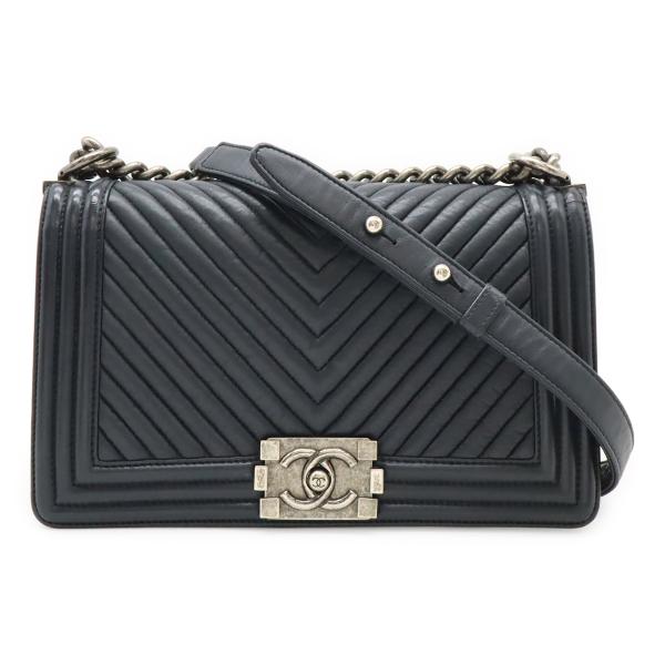 CHANEL シャネル ボーイシャネル25 Vステッチ ココマーク チェーンショルダー ショルダーバ...