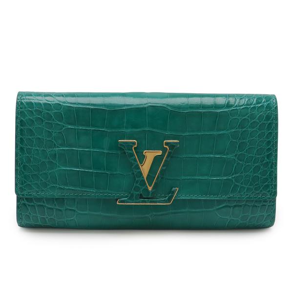 LOUIS VUITTON ルイ ヴィトン クロコダイル ブリリアント ポルトフォイユ カプシーヌ ...