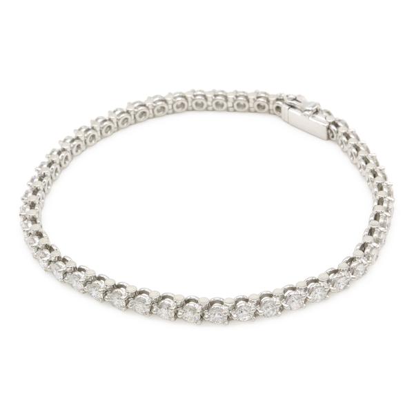 Cartier カルティエ テニス ブレスレット フルダイヤモンド Pt950 プラチナ シルバー ...