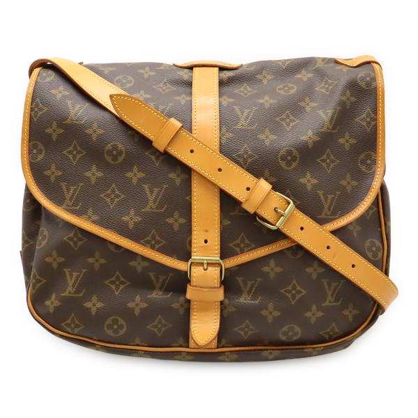 LOUIS VUITTON ルイ ヴィトン モノグラム ソミュール35 ショルダーバッグ メッセンジ...