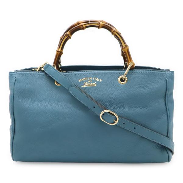 GUCCI グッチ バンブーショッパー ミディアムサイズ レザー トートバッグ ハンドバッグ 2WA...