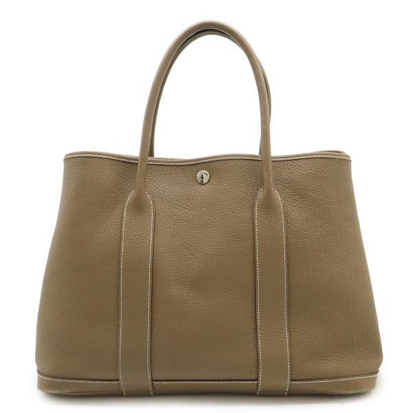 HERMES エルメス ガーデンパーティPM トートバッグ ハンドバッグ ネゴンダ レザー エトゥー...