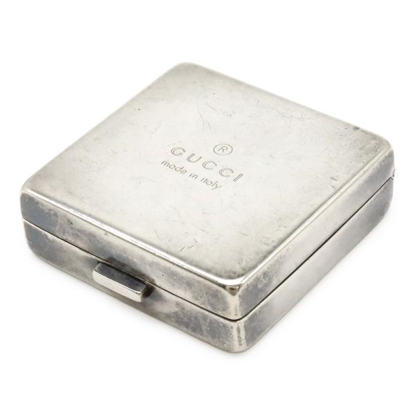GUCCI グッチ ロゴ スクエア ピルケース 小物入れ SV925 シルバー925