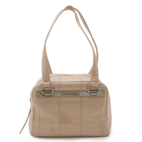 CHANEL シャネル チョコバーステッチ ミニボストンバッグ ショルダーバッグ 肩掛け キャビアス...