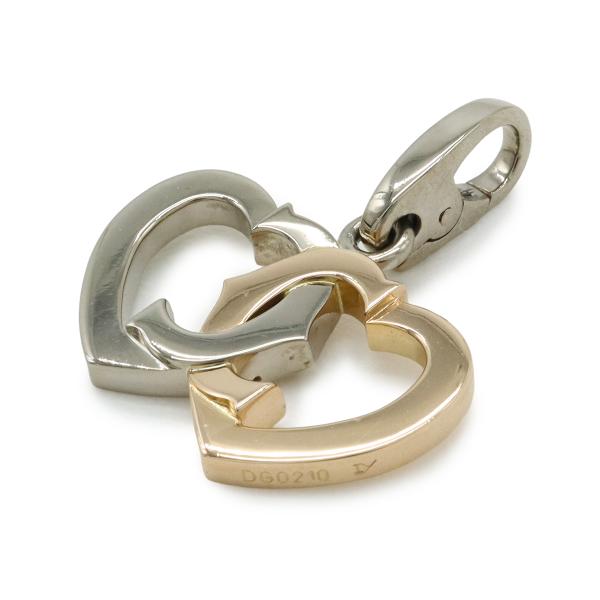 Cartier カルティエ ダブルハート ペンダントトップ ペンダントヘッド チャーム K18WG ...