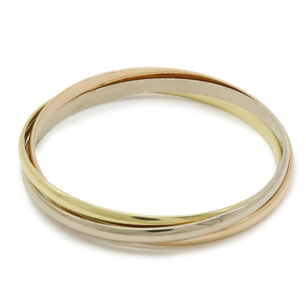 Cartier カルティエ トリニティ ブレスレット バングル スリーカラー K18 750 YG ...