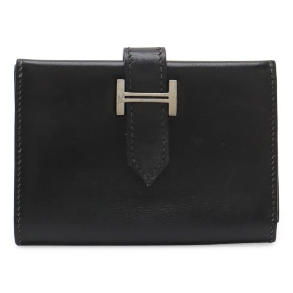 HERMES エルメス ベアン カードケース 名刺入れ パスケース ボックスカーフ BOXカーフ レ...