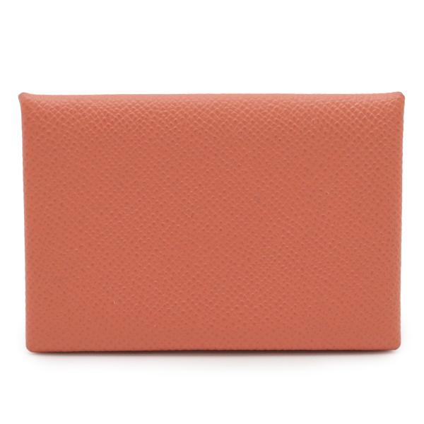 HERMES エルメス カルヴィ カードケース 名刺入れ パスケース ヴォーエプソン レザー フラミ...