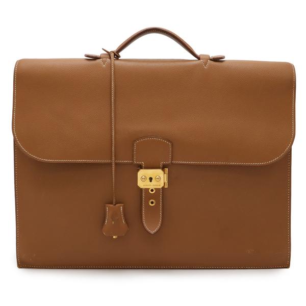 HERMES エルメス サックアデペッシュ38 ビジネスバッグ ブリーフケース 書類カバン クシュベ...