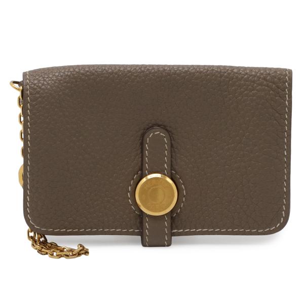 HERMES エルメス ドゴン キーケース コインケース 小銭入れ カードケース チェーン付き トリ...