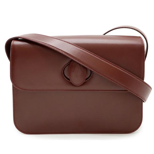 Cartier カルティエ マスト ドゥ カルティエ マストライン ショルダーバッグ 斜め掛け レザ...