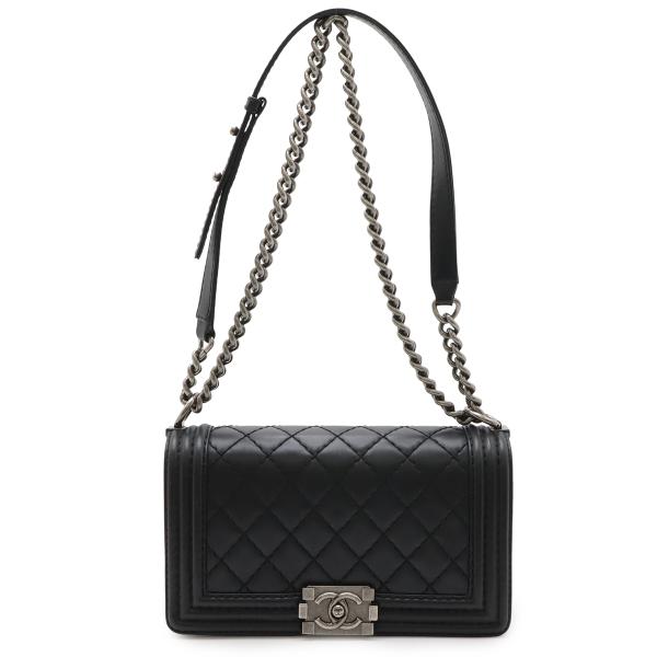 CHANEL シャネル ボーイシャネル25 ワイルドステッチ マトラッセ ココマーク チェーンショル...