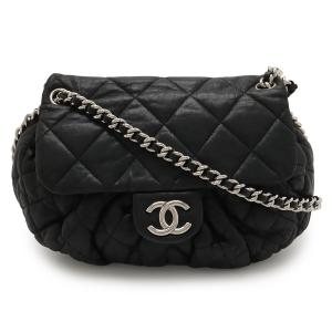 CHANEL シャネル マトラッセ ラグジュアリー チェーンアラウンド チェーンショルダー ラムスキン レザー ブラック 黒 シルバー金具