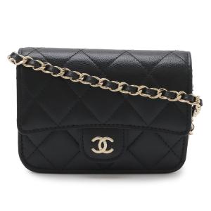 CHANEL シャネル マトラッセ ココマーク チェーンショルダーバッグ セミショルダー ミニバッグ キャビアスキン ブラック 黒 ゴールド金具
