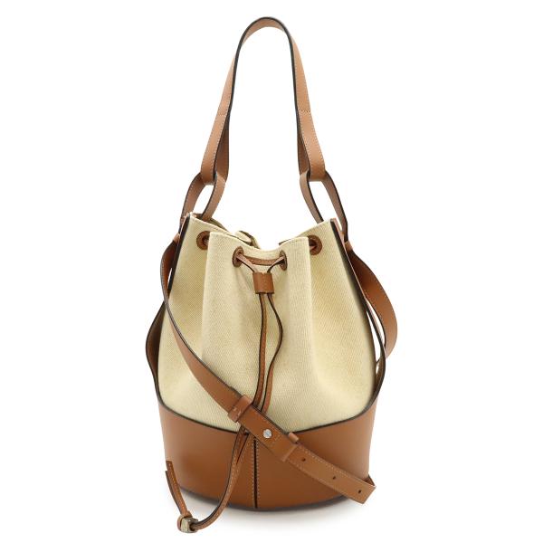 LOEWE ロエベ バルーンバッグ ショルダーバッグ 2WAY ハンドバッグ キャンバス レザー ベ...