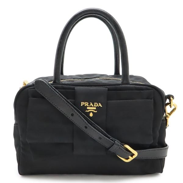 PRADA プラダ リボン ハンドバッグ ミニバッグ 2WAY ショルダーバッグ 斜め掛け ナイロン...