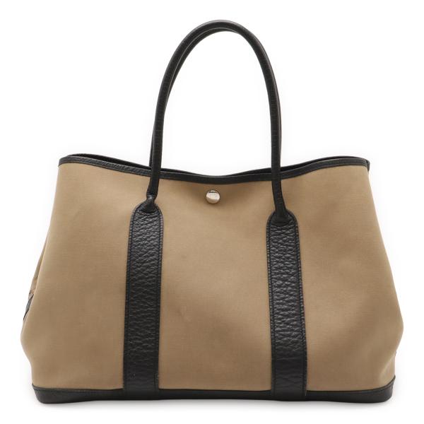 HERMES エルメス ガーデンパーティPM トートバッグ ハンドバッグ トワルオフィシエ キャンバ...