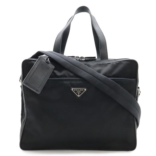 PRADA プラダ トライアングルロゴ ビジネスバッグ ブリーフケース 書類カバン 2WAY ショル...