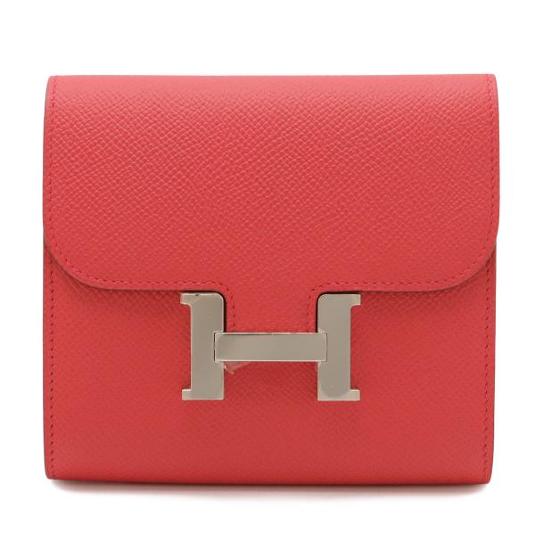 HERMES エルメス コンスタンス コンパクト 2つ折財布 二つ折り財布 ヴォーエプソン レザー ...