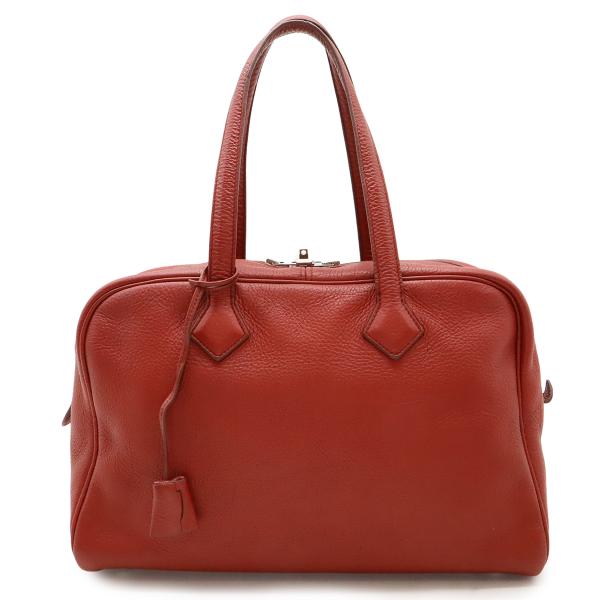 HERMES エルメス ヴィクトリア35 ハンドバッグ ミニボストンバッグ ショルダーバッグ トリヨ...