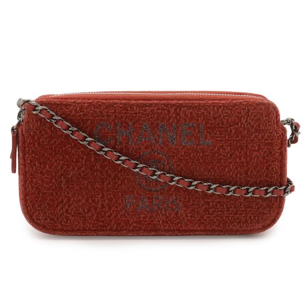 CHANEL シャネル ドーヴィル チェーンウォレット 長財布 2WAY ショルダーバッグ ポシェッ...