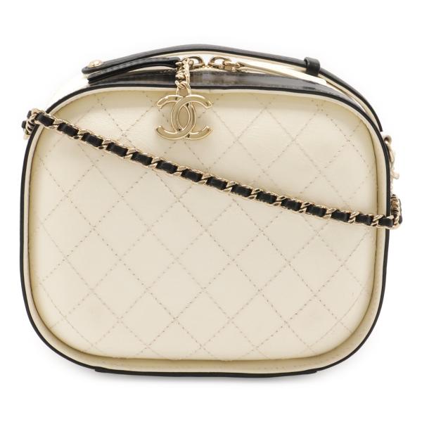 CHANEL シャネル マトラッセ バニティバッグ 2WAY チェーンショルダーバッグ 斜め掛け レ...