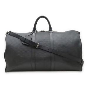 LOUIS VUITTON ルイ ヴィトン ダミエアンフィニ キーポル バンドリエール55 ボストンバッグ 2WAY ショルダーバッグ オニキス 黒 ブラック