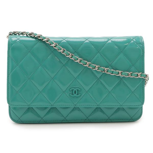 CHANEL シャネル マトラッセ チェーンウォレット チェーンショルダー ポシェット 斜め掛け エ...