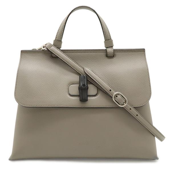 GUCCI グッチ バンブー デイリー ミディアム トップハンドルバッグ ハンドバッグ 2WAY シ...