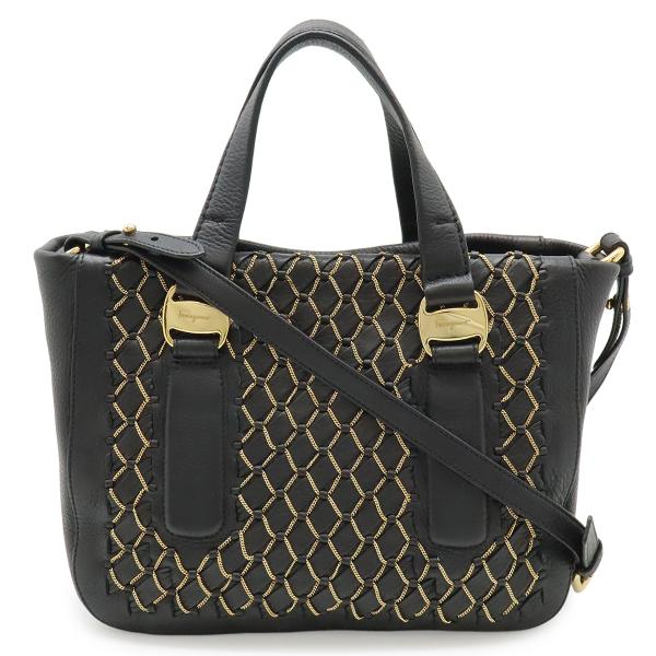 Salvatore Ferragamo サルヴァトーレ フェラガモ ヴァラ ハンドバッグ 2WAY ...