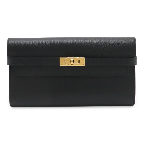 HERMES エルメス ケリーウォレット ロング 2つ折長財布 二つ折り長財布 ヴォーエプソン レザ...