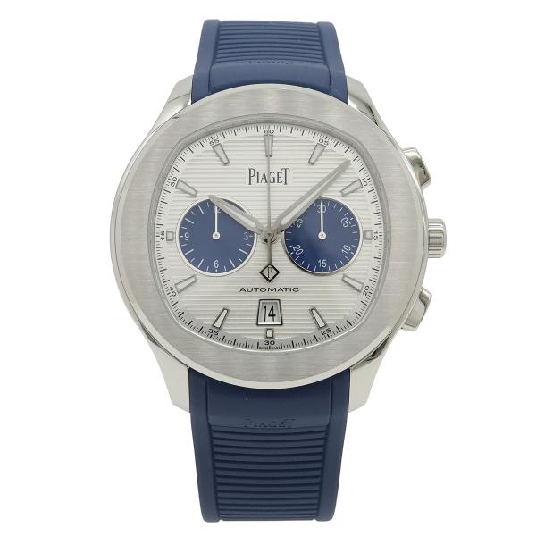 PIAGET ピアジェ ポロ クロノグラフ シルバー文字盤 SS ラバー 世界限定888本 メンズ ...