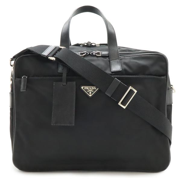 PRADA プラダ トライアングルロゴ ビジネスバッグ ブリーフケース 書類カバン 2WAY ショル...