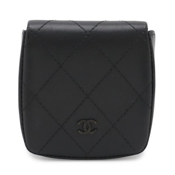 CHANEL シャネル ココマーク コインケース 小銭入れ コインパース レザー ブラック 黒 AP...